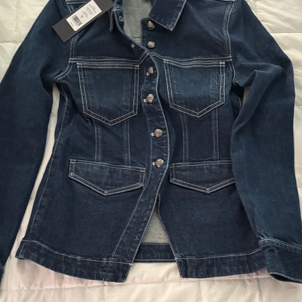 Veronica Beard Dark Blue Denim Jacket - Picture 3 of 3